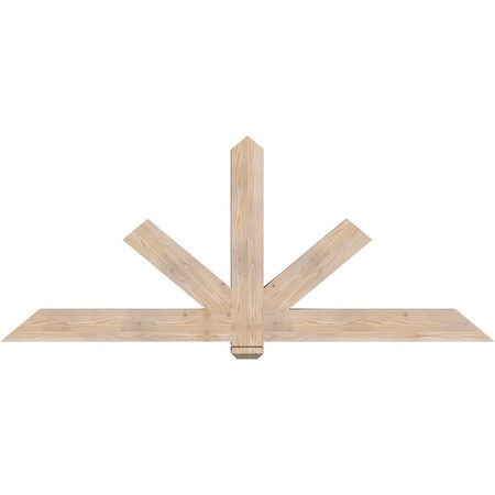 Ekena Millwork Kennewick Smooth Timber Gable Bracket, Douglas Fir, 84"W x 35"H x 3 1/2"D x 5 1/2"F, 10/12 Pitch GBW084X35X0406KEN00SDF